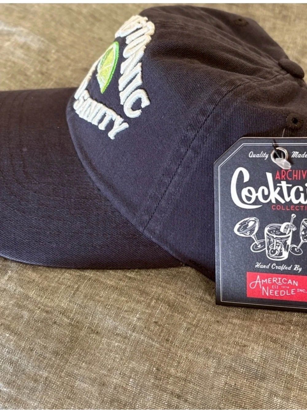 American Needle Gin & Tonic Liquid Sanity Navy Baseball Cap Hat NW